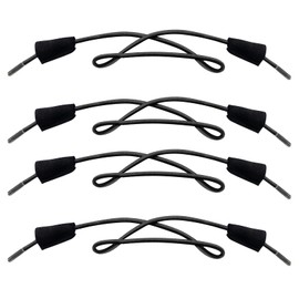 Endoto 2 Pairs Shoelaces for Hey Dude Elastic Strings Replacement Laces Shoes(Color:Black,Size:19Inch)