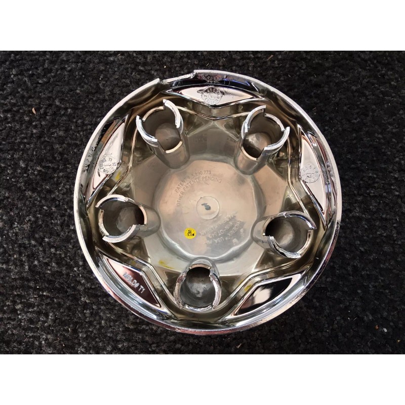 PHOENIX USA (2) Chrome Trailer Wheel Hub Cap Covers SHARP!!