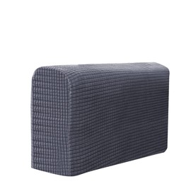 NOLITOY 2pcs Elastic Sofa Armrest Covers Soft Dark Grey Protector Towels for Comfortable and Arm Rest Towel for Easy to Clean Stylish Decor