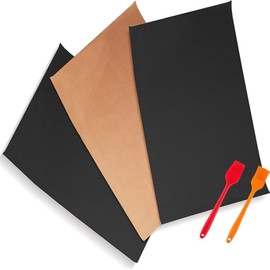 3 Stück Backpapier Wiederverwendbar und 2 Stück Grillbürste，Wiederverwendbar Grillmatten，für Holzkohlegrill, Elektronischen Grill, Backofen.