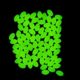 Catch All Tackle Soft Glow in The Dark Fishing Beads 3/8" x5/8" 50 Pieces Green