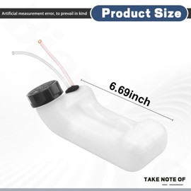 545103702 Line Trimmer Fuel Tank Assembly with 2 Fuel Lines Compatible with Weed Eater Poulan Husqvarna Craftsman PP025 PP258PT7 SM706 P3500 MX575 TE475 Replaces 530057974 530058847 530058712