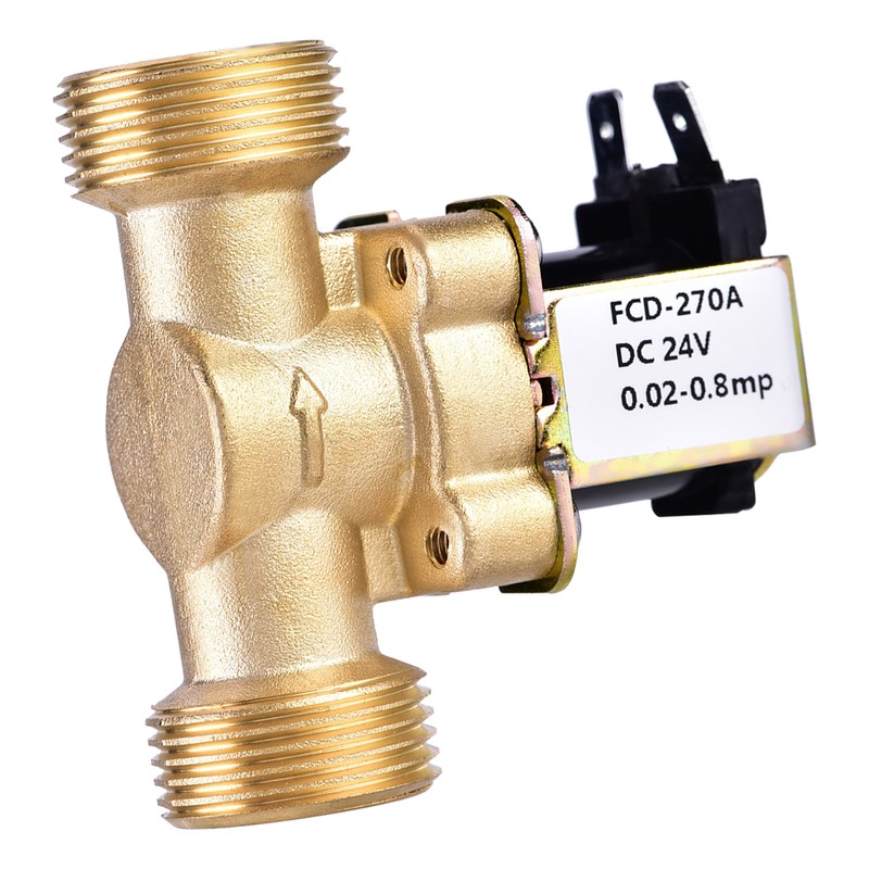 3/4" DC 24V Normally Closed Brass Electric Solenoid Magnetic Valve