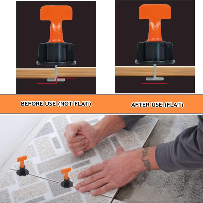 Wkmamo Pack of 402 Tile Levelers, Reusable Tile Leveler, Tile