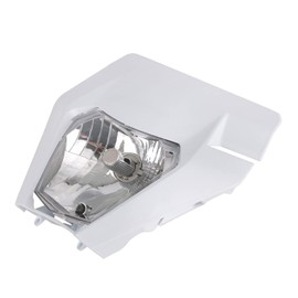 JFG RACING Motorcycle Headlight Fairing Mask Daytime Running Light for EXC EXCF XC XCF XCW XCFW SX SXF SXS SMR 125 250 350 450 500 505 520 530 Dirt Bike Motocross Enduro Supermoto-White