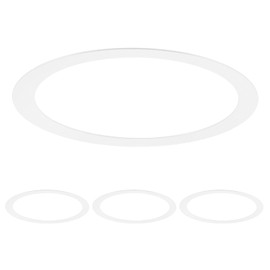 M METERXITY 4-Pack Goof Rings for 3 Inch Recessed Lights, 3.4" ID 4.1" OD Durable Steel Trim Ring Flush Mount Matte White Can Light Trim Ring Cover for Ceiling Can Downlights