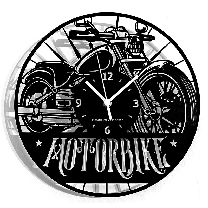Instant Karma Clocks Motorcycle Racing Wall Clock Motorcycle Driving Gift