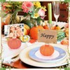 30 Set Thanksgiving Glass Harvest Pumpkin Table Place Card Holders