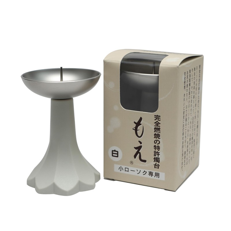 Tokai Wax Candelabra Moe Safety Patent Candlestick, White, 166-W