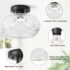 OYKYOHEI Semi Flush Mount Ceiling Light, Globe Glass Ceiling Light