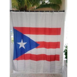 Unbranded Puerto Rican Flag Design Shower Curtain