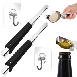 2PCS Jar Opener, Easy-Grip Can Opener for Seniors & Weak Hands, Non-Slip Bottle Lid Remover for Kitchen, Picnics, Home Use (Black)