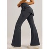 Women's Hip-Covering Shirred Bootcut Loose Fit Yoga & Training Pants with Waistband Design Black/M