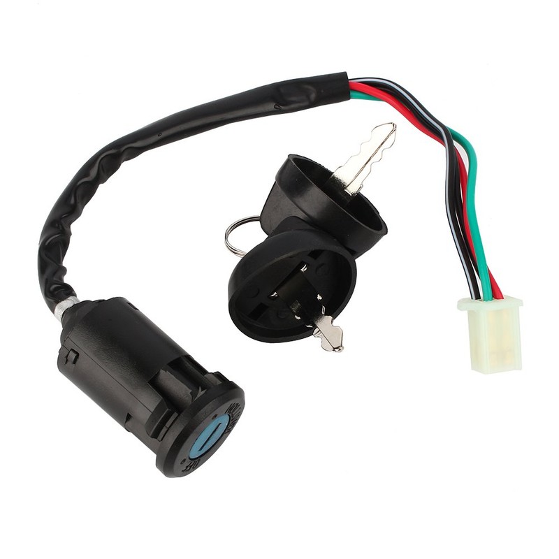 Key Switch 12V Waterproof 4-Wire Ignition Key Switch Waterproof Motorcycle
