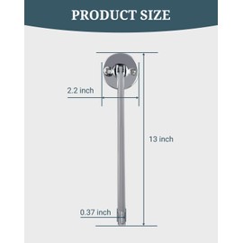 Phivan Commercial Mop Sink Faucet Support Rod Wall Bracket Wall Mount Service Sink Faucet Installation Kit Stainless Steel