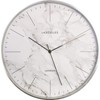 Lascelles London Brushed Chrome Metal Cased Wall Clock with Marble