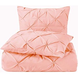 King Pillow Sham Set of 2 Pinch Pleated Blush Pink Pillow Shams King Size 20X36 Pillow Cover/Cases 100% Egyptian Cotton 600 Thread Count Hotel Class Bedding King Size Decorative Bed Pillow Shams Set