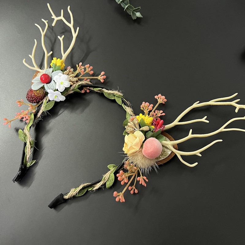Caiguoer Women Christmas Fans Headband (B)