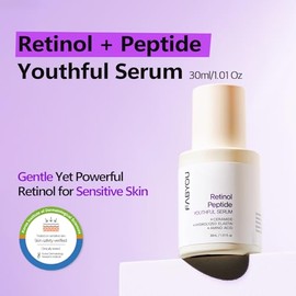 Suero juvenil con péptidos de retinol, 1,01 oz: reafirmante y reafirmante con retinol, péptidos, ceramida y pantenol. Reducción de arrugas, cuidado de la piel coreano de rápida absorción