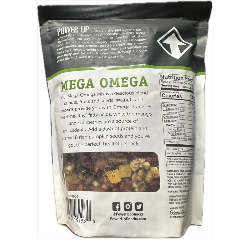 Power-Up Trail Mix, Mega Omega - Kosher (1 Pack of