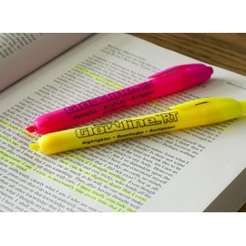 Promarx HS09-ALCB02-48 Glowline RT Retractable Highlighters, Yellow and Pink, 2 Count