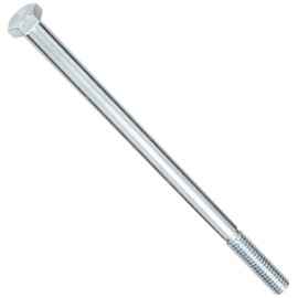 Steel Hex Bolt, Grade 2, Zinc Plated Finish, Hex Head, External Hex Drive, Meets ASME B18.2.1/ASTM A307, 5-1/2" Length, Partially Threaded, 7/8"-9 Threads (Pack of 5)