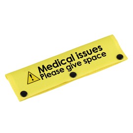 Emergency Medical Dog Leash Sleeve Medical Issues Space Dog Leash Wrap Sleeve Alert Tag Pet Birthday Gift (Medical issues-YE Sleeve)