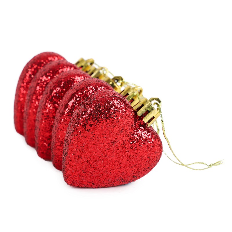 Christmas Concepts® Pack of 8-60mm (2.4") Heart Shaped Christmas Tree
