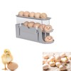Egg Storage Fridge, Adjustable 3 Tier Egg Container with Easy
