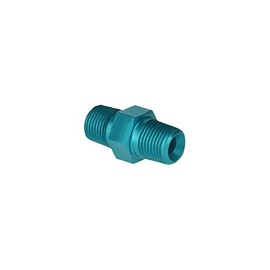 PrecisionGeek Aluminum 1/8 NPT to 1/8 NPT Male to Male Adapter/Coupling Connector - Blue Anodized