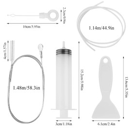 Fridge Drain Hole Cleaning Tool - Vaktop 5PCS Fridge Cleaner, Drain Pipe Cleaning Brush, Reusable Refrigerator Drain Dredging Tool Kit - for Refrigerator Cleaning, Kitchen Drain Hole Remover
