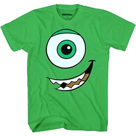 Animation Shops Monsters Inc Mike Wazowski Face Costume T-Shirt (Large) Green