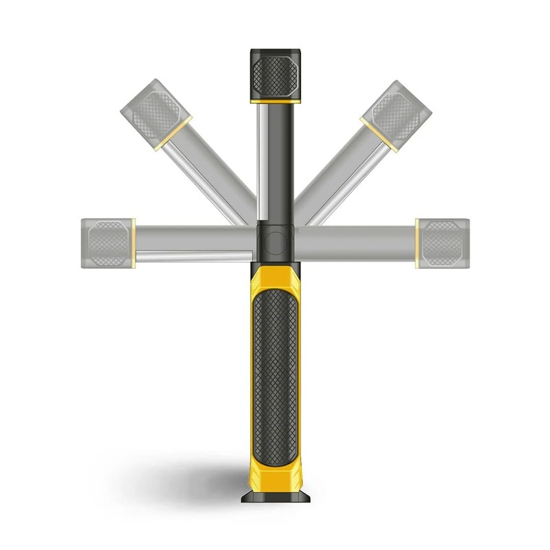 TCG Charged Portable LED Flashlight, Yellow/Black, Camping Essentials, Hurricane Preparedness