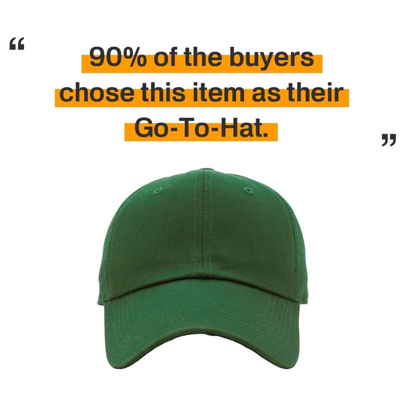 KB-LOW HGN Classic Cotton Dad Hat Adjustable Plain Cap. Polo