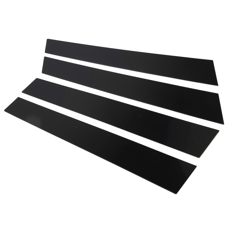 4pcs Window Pillar Post Trim Anti Scratch Glossy Black B