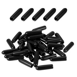 DMiotech 100 Pack 2mm ID Black Screw Thread Protectors Rubber End Caps Bolt Covers for Screw Bolt Furniture Pipe
