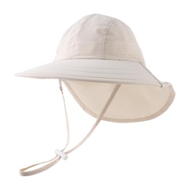 Pesaat Baby Sun Hat Girls with UV Protection Sun Hat Baby Boy with Neck Protection Summer Hat Children Baby Hat Summer (Dinosaur-Royal Blue, Size 3-12 Months (44-48)), beige, Ages 4 - 8