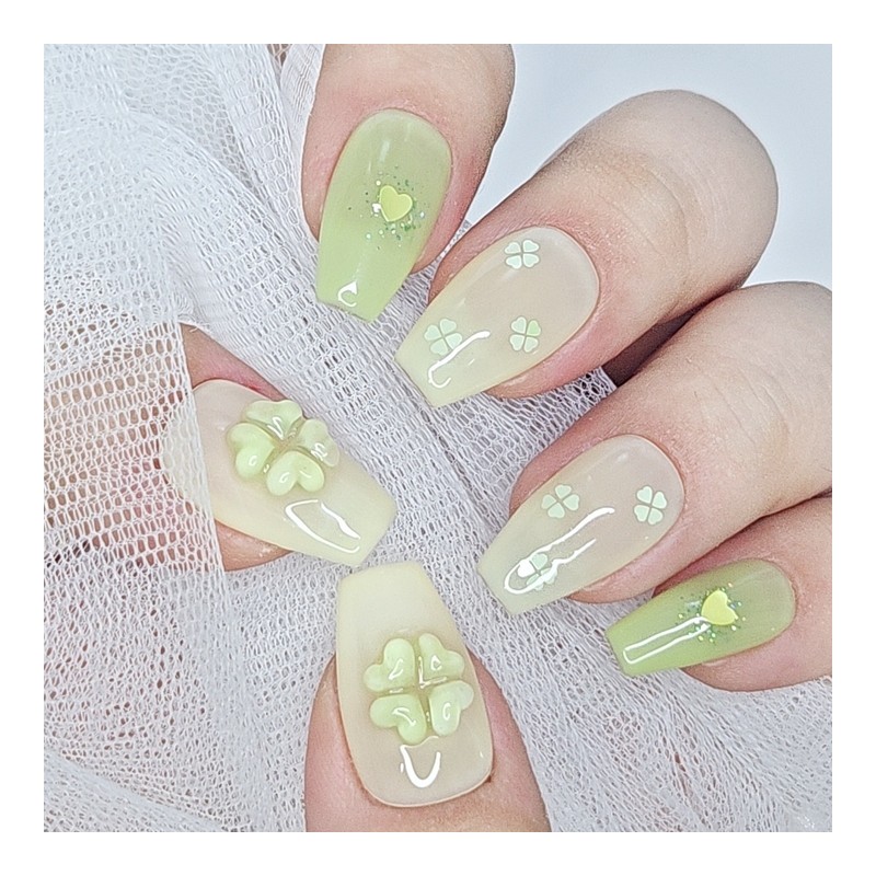 Clover Muse Handmade Nail Tips - Short Oval / 클로버