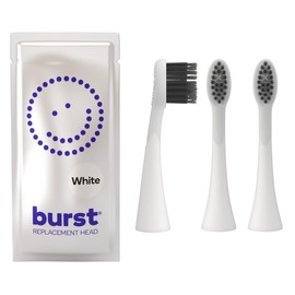 BURST Genuine Replacement Heads for Original Sonic Electric Toothbrush (White/3 Pack) | Ultra Soft Bristles for a Deep Clean | Stain & Plaque Removal