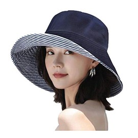 HIEI Women's UV Protection Hat, Sun Hat, UV Protection, 2-Way, Double-Sided Wire, Sunburn Prevention, Heatstroke Prevention, Foldable, Wide Brim, Lightweight, Stylish, Cute, Ladies' Hat, Travel