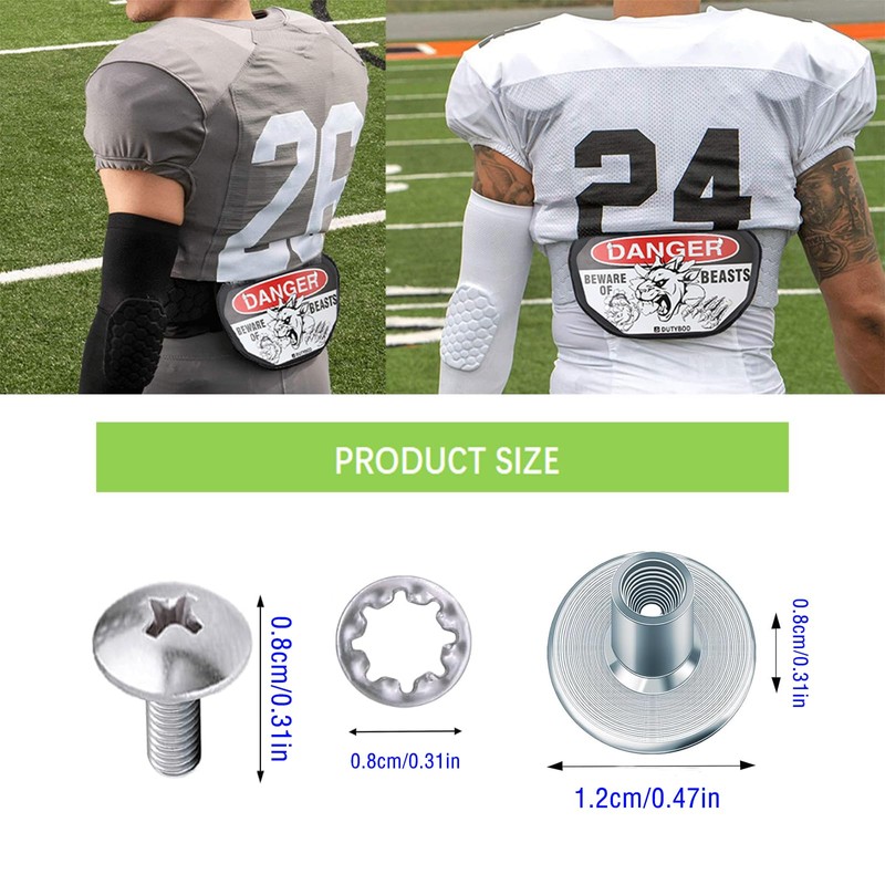 DUTYBOD Football Back Plate Screws Universal Fit Football Back Plate