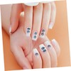Vaguelly Retro Turquoise Crackle Nail Charms 32pcs Decorative Nail Art