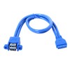 JSER Stackable USB 3.0 Female Panel Type to Motherboard 19Pin