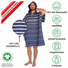 LeStoff Bath Poncho, 100% Organic Cotton, Lightweight, Absorbent, Quick-Drying, Beach
