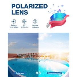 ZIONOR Swimming Goggles G1 Polarized Swim Goggles UV Protection Watertight Anti-Fog Adjustable Strap Comfort fit for Unisex Adult Men and Women-Light Gold Lens