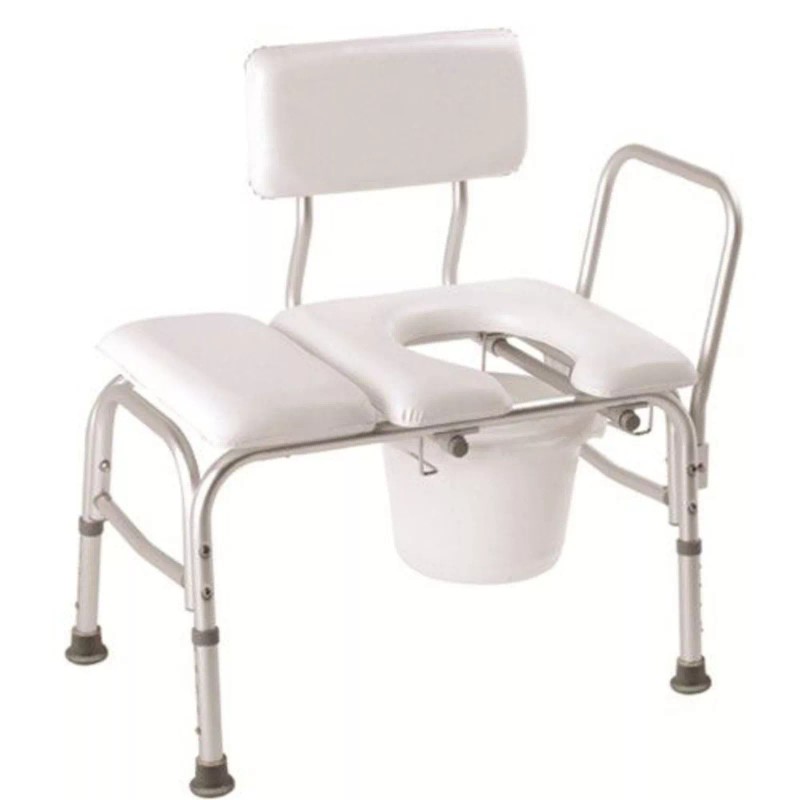 Carex Bathtub Transfer Bench: Vinyl, Padded with Cut Out and