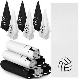 HunnmingRe 12 Count Cooling Towel Volleyball Breathable Chilly Towel 32'' x 12'' Soft Volleyball Ice Neck Wrap Workout Sweat Washcloths for Sports Gym Microfiber Dishcloths for Coach Gifts