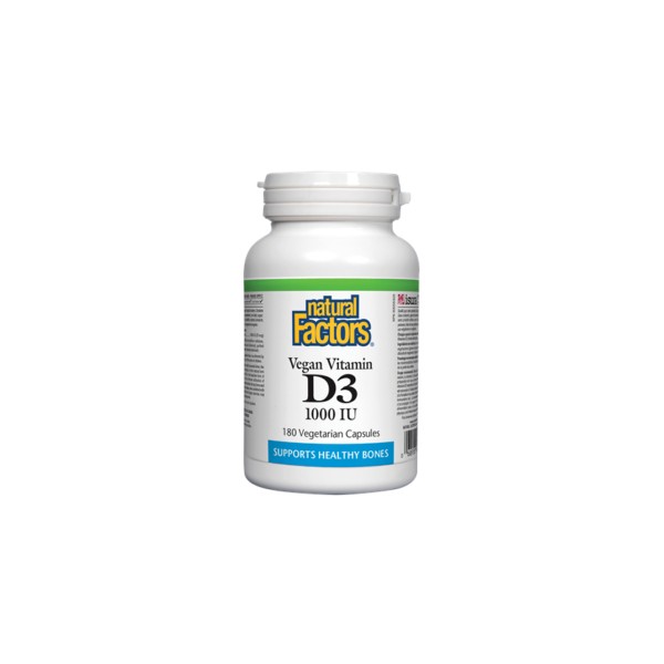 Natural Factors Vegan Vitamin D3 1,000iu - 180 V-Caps