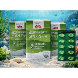 Korea Eundan Vegetable Pure Altige Omega 3 Easy 60 Capsules, 3 Pieces / 고려은단 식물성 퓨어 알티지 오메가3 이지 60캡슐, 3개