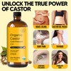 Organic Castor Oil (Glass Bottle) 16oz – Stomach, Hair Growth